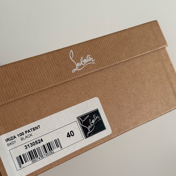 Christian Louboutin Iriza Black 100mm Patent Pump Size 40 (fits like US 10) - Picture 8 of 13